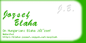 jozsef blaha business card